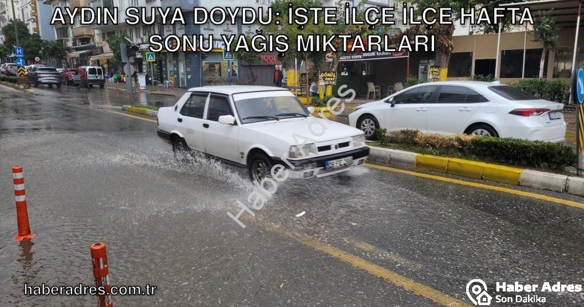 "Aydın Suya Doydu: İşte İlçe İlçe Hafta Sonu Yağış Miktarları" başlıklı haber için fotorealistik, pr