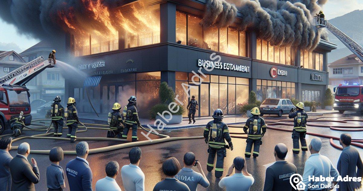 "Aydın Efeler'de İş Yeri Yangını: Komşuların Dikkati Faciayı Önledi" başlıklı haber için fotorealist