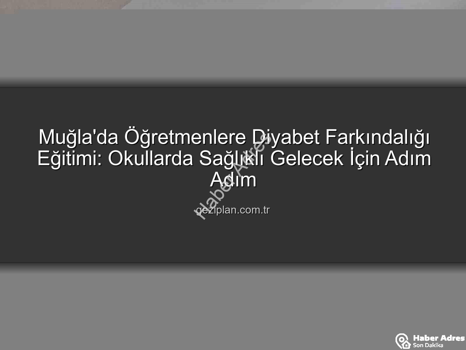 diyabet farkındalık eğitimi - Muğla'da Öğretmenlere Diyabet Farkındalık Eğitimiyle Okullar Güvenli Hale Geliyor