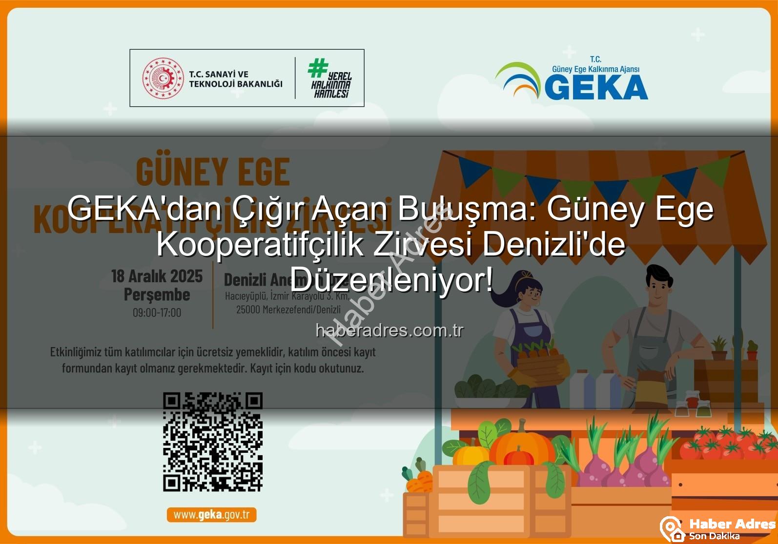 Kooperatifçilik Zirvesi - GEKA'dan Çığır Açan Buluşma: Güney Ege Kooperatifçilik Zirvesi Denizli'de Düzenleniyor!