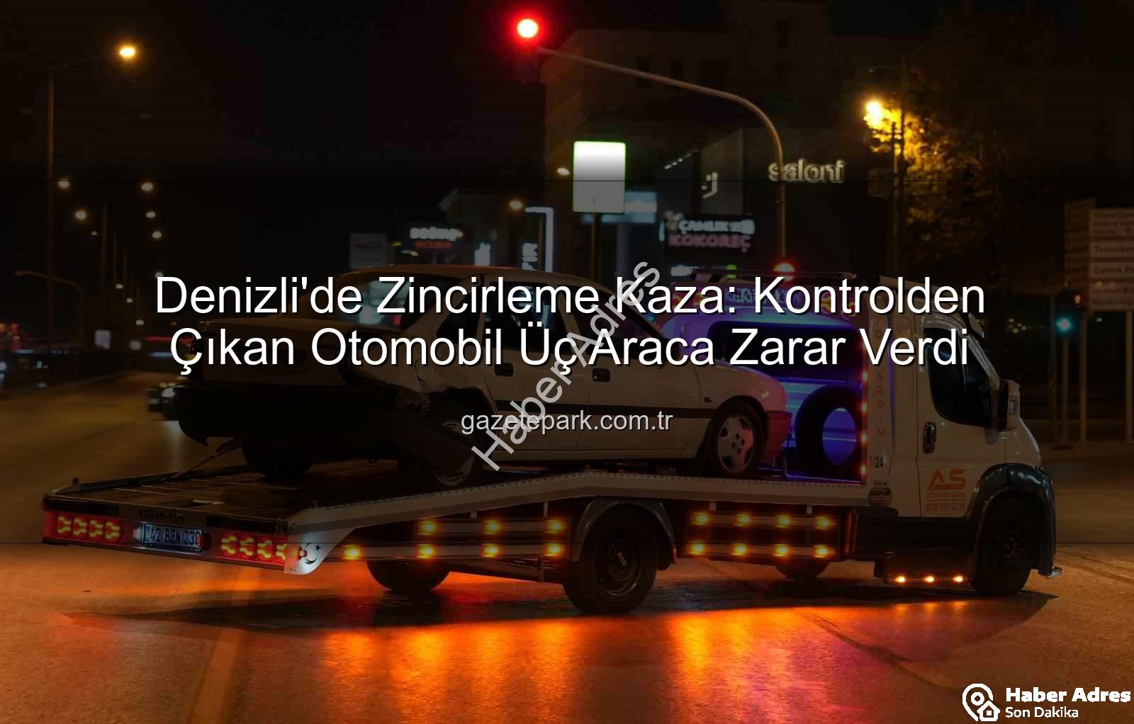 Denizli'de zincirleme kaza - Denizli'de Dehşet Anları: Kontrolden Çıkan Otomobil Zincirleme Kazaya Yol Açtı, Trafik Durdu!
